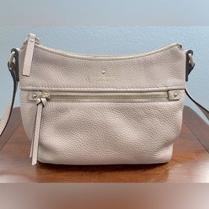 Kate Spade medium leather shoulder bag in crème